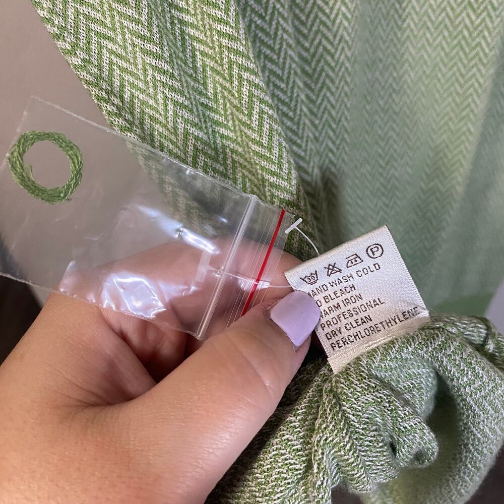Peter Millar NWT Green Chevron Silk Cotton Cashmere Blend Vest Sz XL 1/4 Zip - Picture 10 of 11